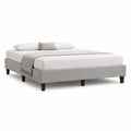 Letto matrimoniale imbottito grigio in poliestere rettangolare 160 x 200 cm
