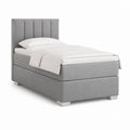 Letto singolo imbottito grigio in poliestere rettangolare 90 x 200 cm