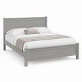 Letto matrimoniale con struttura in pino massello grigio 160 x 200 cm